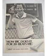 1983 Bic Shaver Ad Featuring Tennis Star John McEnroe - $12.33 CAD