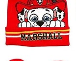 PAW PATROL MARSHALL NICKELODEON Red Beanie Hat &amp; Mittens Set w/ Pom-Pom NWT - £12.78 GBP