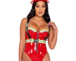 Playboy Bunny Firefighter Costume Set Bodysuit Belt Suspenders Helmet PB136 - $93.49
