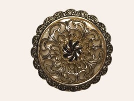 Vtg Goldtone/Mother of Pearl Scarf Clip Marked W GERMANY Ornate Filigree Antiq’d - £12.50 GBP