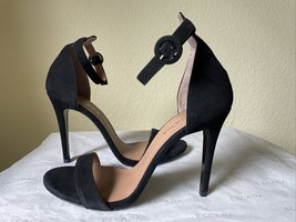 Escada Suede Shoes Size: 11 Us (Eur 41) New Evening Party Wedding Black Sandals - £400.17 GBP