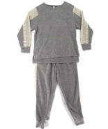 FLORA NIKROOZ PAJAMA SET WOMENS SZ M HEATHER GRAY LONG SLEEVE LOUNGEWEAR... - $1.99