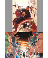 SDCC Exc Alex Ross Matching #11/100 Canvas Print Set JLA &amp; Avengers / Su... - €426,42 EUR
