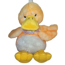 Vintage TB Trading Easter Duck Stuffed Animal Plush Orange Frosted White Fur 12&quot; - £10.75 GBP