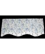 Waverly FAIRHAVEN CHAMBRAY Blue Floral Stripes Double Layer Fairfield Va... - $32.99