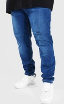 BoohooMAN Azul Talla Grande Elástico Vaqueros Pitillo (bm3) - £19.98 GBP