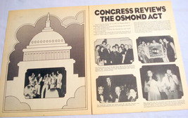 1973 Osmonds 2 Page Magazine Article Osmond Act Washington, D. C.  - £6.37 GBP