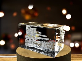 LED Base included | Fallingwater Mill Run 3D Engraved Crystal Collectible Souv - $39.99+