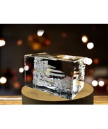 LED Base included | Fallingwater Mill Run 3D Engraved Crystal Collectibl... - $40.49+