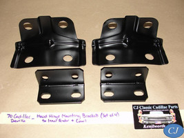 OEM 69-70 Cadillac Deville Fleetwood HOOD HINGE MOUNTING BRACKETS (LEFT ... - $94.04