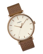 Unisex Fairfield 41mm Watch Rose Gold-Tone and Cream - $213.40