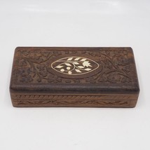 Vintage Inlaid Wood Trinket Box - £27.18 GBP
