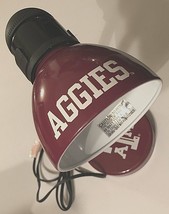 TEXAS A&amp;M Aggies NCAA Memory Company Maroon Novelty Table Desk Lamp SEC 15&quot; - £39.96 GBP