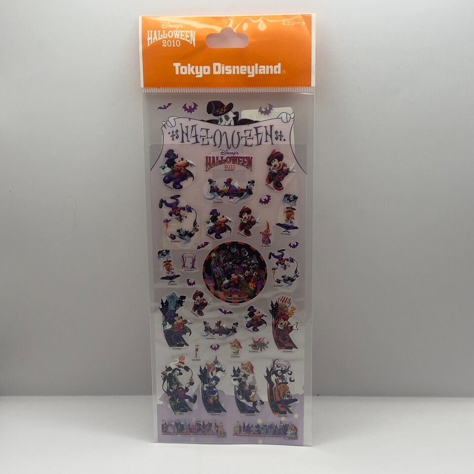 New Tokyo Disneyland Disney's Halloween 2010 Sticker Sheet - Mickey Minnie Mouse - £20.17 GBP