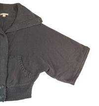 Forever 21 Gray Knit Cape Cardigan Sweater Short Sleeve Hooded Size S image 5