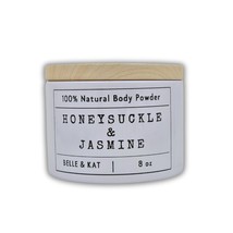 Body Dusting Powder - Honeysuckle &amp; Jasmine Scented - 8 oz Container with Lid - £11.92 GBP