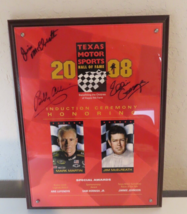 SIGNED Texas Motor Sports Hall of Fame 2008 Plaque Bobby Allison (3) Aut... - £37.17 GBP