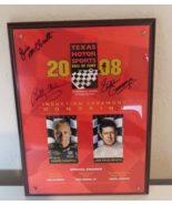 SIGNED Texas Motor Sports Hall of Fame 2008 Plaque Bobby Allison (3) Aut... - £37.17 GBP