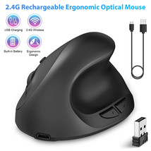 Ergonomic Mouse Optical Vertical Mouse 6 Keys USB Wireless 2.4GHz 2400DPI for PC - £24.83 GBP