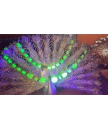 UV reactive glowing uranium glass necklace beads handmade #24086 - $819.97 MXN