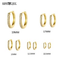 fashion 1 pair Small round circle Hoop Earrings Gold Silver color 5 Size Tiny ho - £6.78 GBP