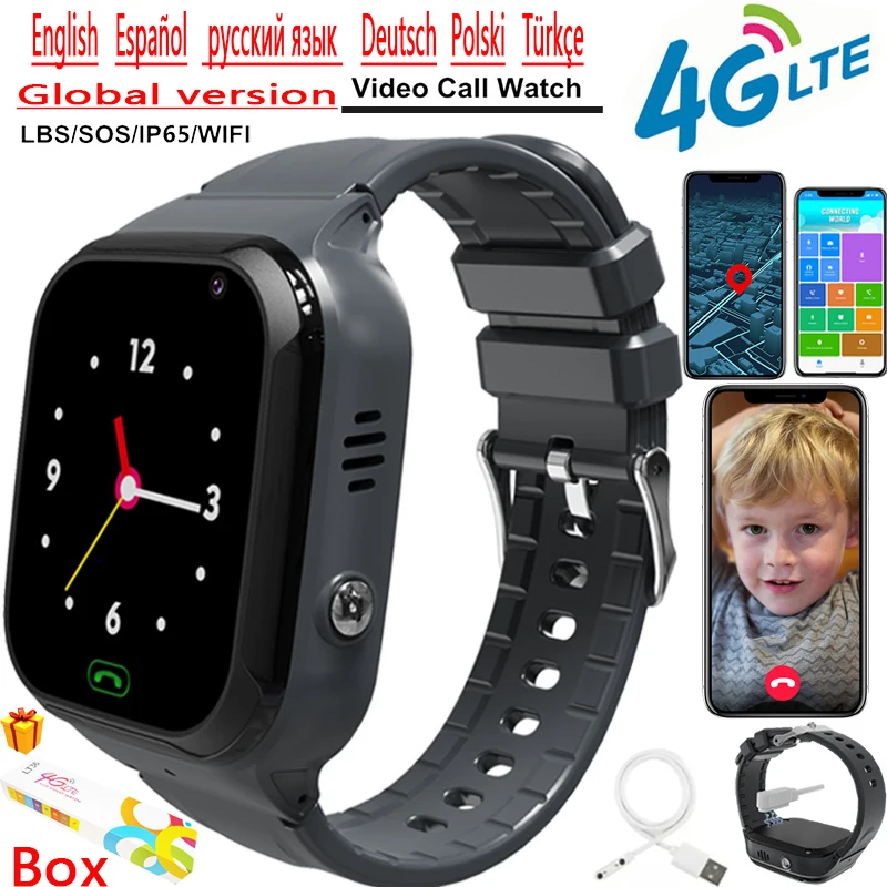 Kids Smart Watch Girls Boy Full Touch Video Call WIFI 4G Phone Watch SOS... - $60.51