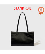 STAND OIL Oblong Bag Stitch Black Korean Brand Women&#39;s Bag - £121.29 GBP