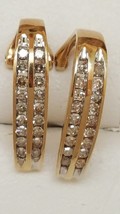 Nice  Vintage  10kt Yellow Gold  1.00Ct  Diamond   Superb Stud Earrings, 1950&#39;s - £571.83 GBP