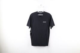 Patagonia Mens S Thrashed Spell Out Big Logo Short Sleeve T-Shirt Black ... - $19.75