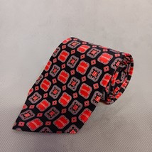 Nebraska Cornhuskers Silk Necktie Eagles Wings Black Squares - $14.95