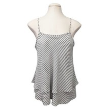 Joie Islaya silk diagonal stripe camisole tank top Blouse black white Size Small - £25.87 GBP