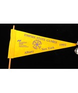 Vintage Albany NY Empire State Games 1991 Souvenir Pennant Flag Rare NOS - $29.99