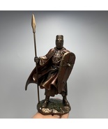 Crusader Knight with Spear Statue Bronze Finish Templar Figurine Gift Bo... - $300.00