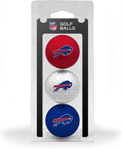 Buffalo Bills NFL Regulation Size Golf Balls 3 Pk Durable Color Logo - £13.23 GBP