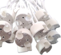 20 Pcs G8 Base Porcelain Halogen Socket G8 LED Light Bulb Ceramic Socket with 6&quot; - £15.38 GBP