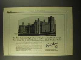 1929 Hartshorn Shade Rollers Ad - The new Columbia High School of Maplewood - £14.77 GBP