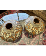 Cast Iron Etruscan Vase - Set of two - Stunning Floral Relief - £431.49 GBP