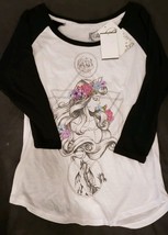 NWT Disney Fifth Sun Aurora Sleeping Beauty Boho 3/4 Sleeve Shirt Size XS - £43.80 GBP