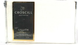 1 Count Croscill Lillith White Dove King Bed Skirt 79" X 82" 100% Polyester   - $35.99