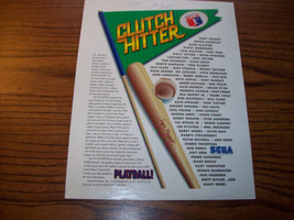 Clutch Hitter Video Game Flyer Vintage Promo Artwork Original Retro - £11.48 GBP