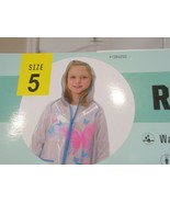 Western Chief &#39; Rain Jacket, Glitter Butterfly Parade TEAL Girls&#39;s Sz 5-7 - $16.14