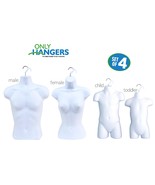 White Female Dress, Male ,Child And Toddler Set - 4 Body Mannequin Forms  - $70.05 CAD