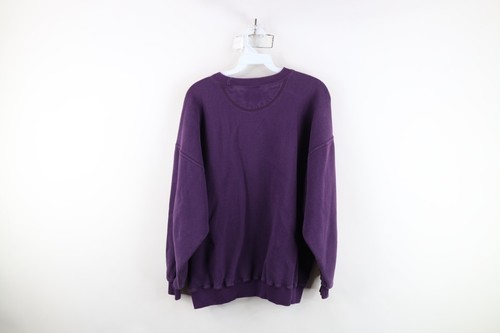 Vintage 90s Streetwear Womens XL Faded Blank Heavyweight Crewneck Sweatshirt Item image 8