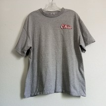 OHIO Buckeye State Gray Cotton T-Shirt Short Sleeve Crew Neck Pullover A... - $23.75