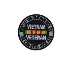 Don&#39;t Let the GRAY HAIR Fool You 3&quot; iron on patch (4191) Vietnam Veteran (F14) - £5.42 GBP
