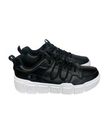 Champion Ventor Chic Womens Casual Shoes Sneakers Black Leather White Si... - $1,145.88 MXN