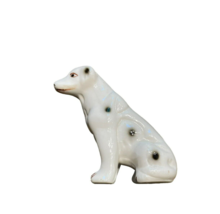 Vintage RCA Dalmatian Puppy White Dog Sculpture Ceramic Pottery 3.5” Tall - £15.81 GBP