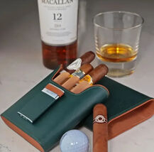 Brizard and Co Augusta 5 Cigar Case with pocket Lighter ( EMPTY-NO GAS )... - €451,17 EUR