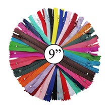 Nylon Zipper For Sewing Crafts | 20 Assorted Color | 40 Pcs / Pack (9 Inch) - £14.15 GBP