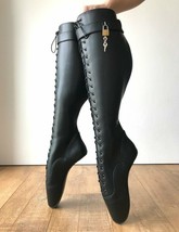 Women&#39;s Heelless Ballet Boots Pointed Toe Lockable Dance Shoes Sexy Plus Size Cu - £168.39 GBP